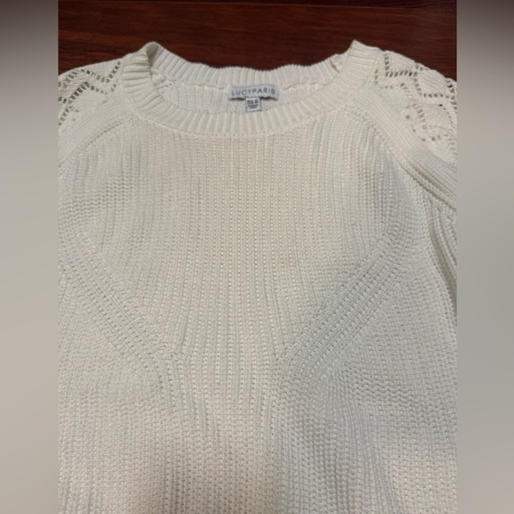 Lucy Paris Cream Knit Sweater - Picture 3 of 4